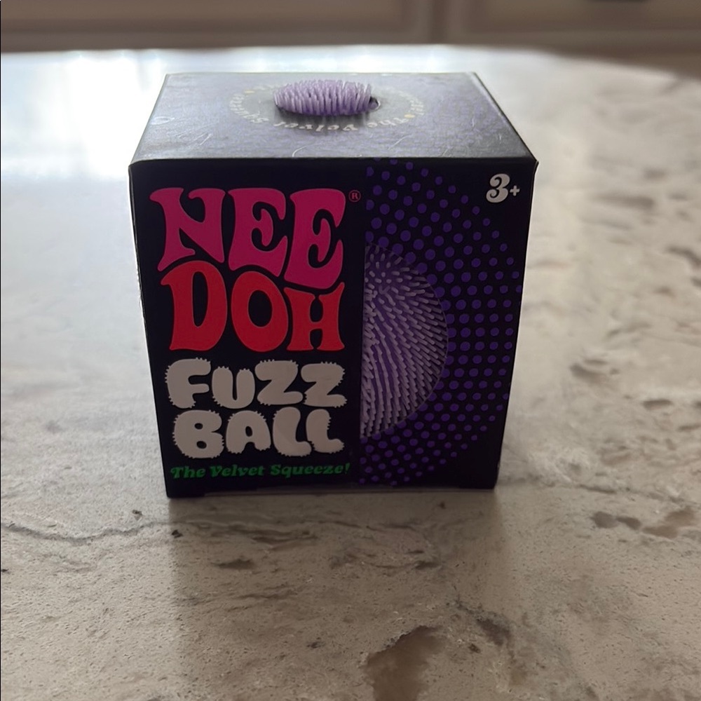 NeeDoh Fuzz Ball Velvet Squeeze Toy - Purple